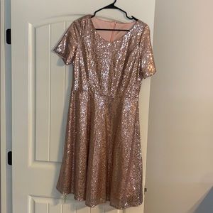 Rose Gold Sleeved Dress